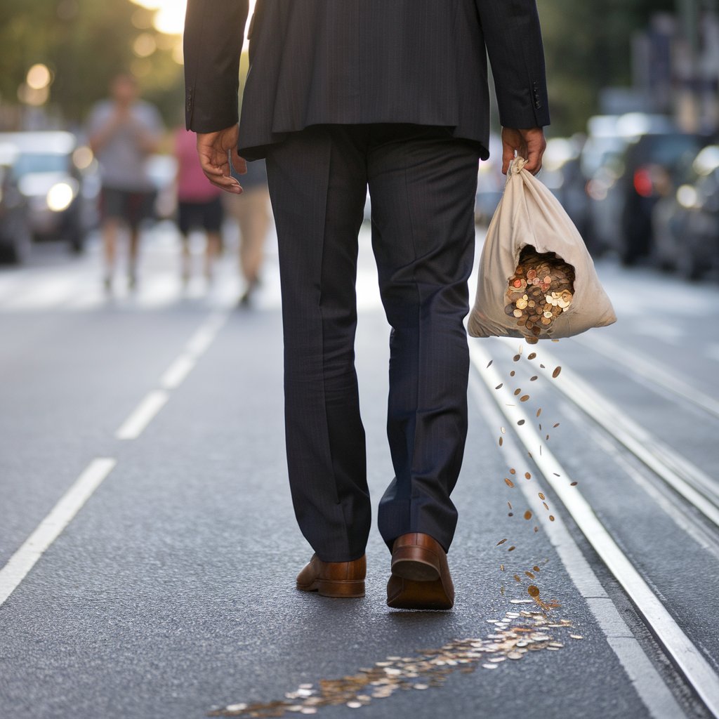 Walking down the street with a money bag of holes is going to leave you with an empty bag.